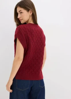 Pullunder mit Zopfmuster