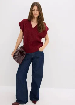 Pullunder mit Zopfmuster