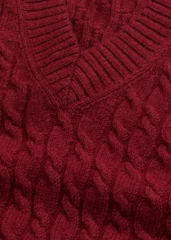 Pullunder mit Zopfmuster