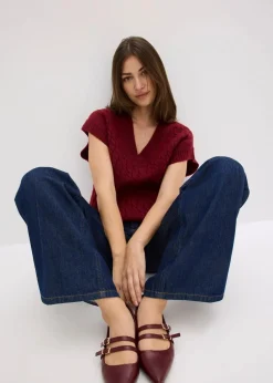 Pullunder mit Zopfmuster