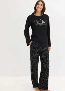 Pyjama aus reiner Baumwolle mit Glitzerdruck