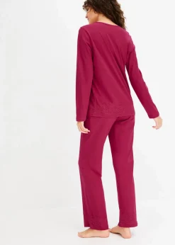 Pyjama mit dezenter Spitze