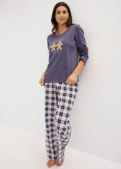 Pyjama mit Flanellhose