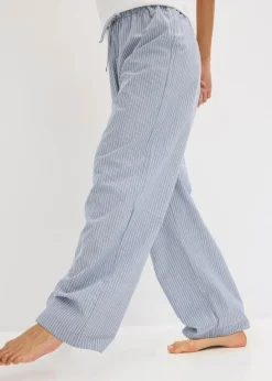 Pyjama mit Ripp Top und gewebter Hose