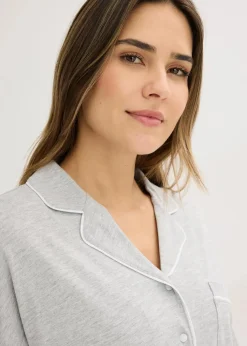 Pyjama mit Viskose und Knopfleiste