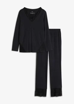 Pyjama mit zarter Spitze