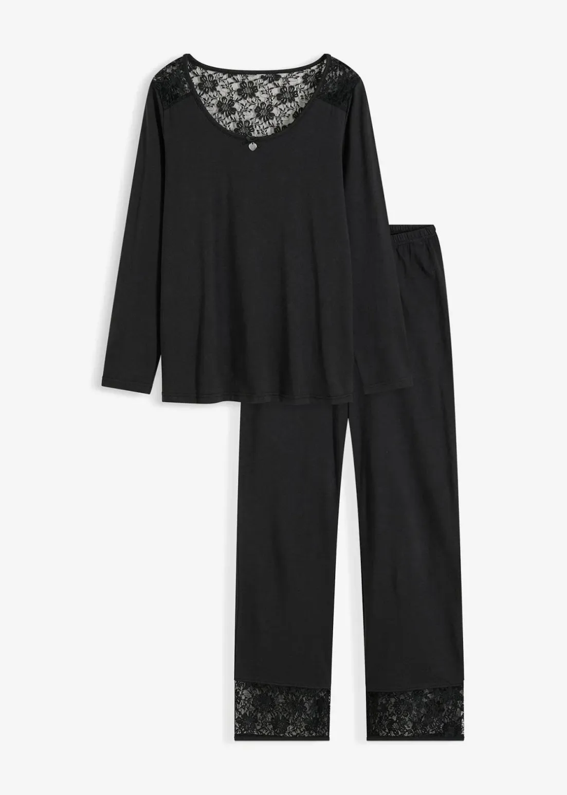 Pyjama mit zarter Spitze