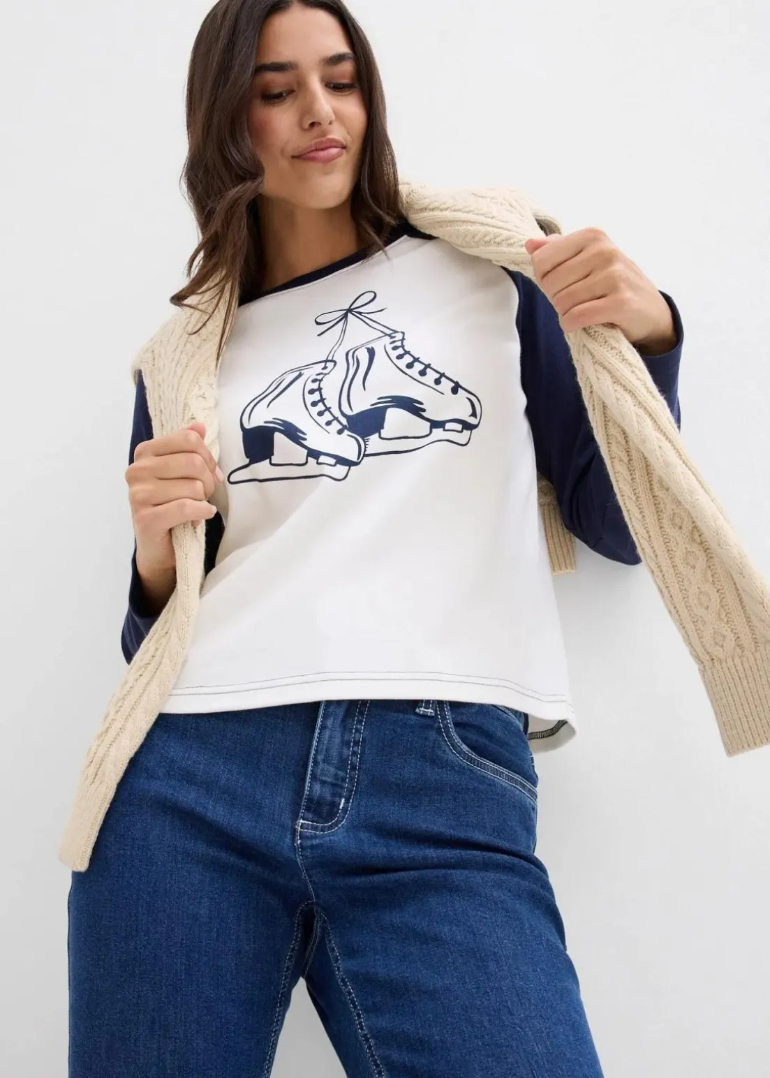 Raglanshirt aus reiner Bio-Baumwolle