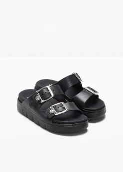 Rieker Komfort-Plateau-Pantoletten mit leichter Sohle