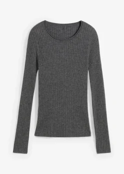 Rippenpullover aus Merinowolle