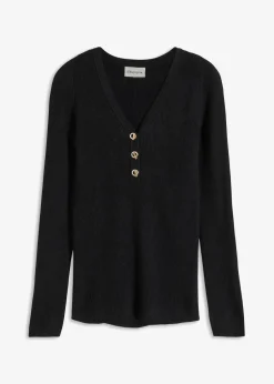 Rippenpullover mit Viskose