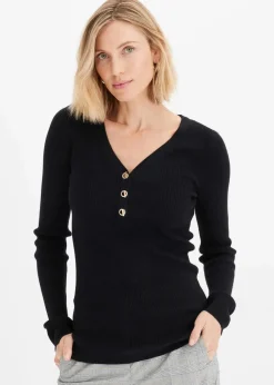 Rippenpullover mit Viskose