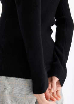 Rippenpullover mit Viskose