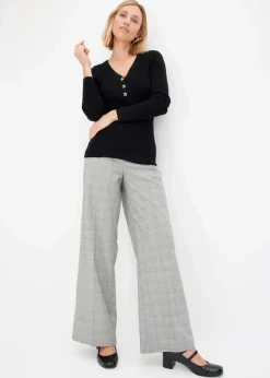 Rippenpullover mit Viskose