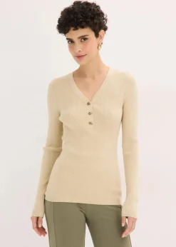 Rippenpullover mit Viskose