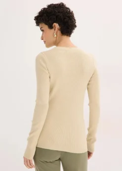 Rippenpullover mit Viskose