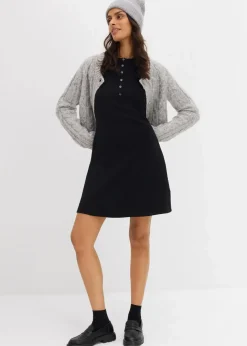 Rippkleid aus elastischem Baumwoll-Mix