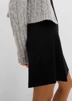 Rippkleid aus elastischem Baumwoll-Mix