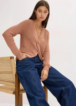 Ripp-Pullover aus fließendem Viskose-Mix