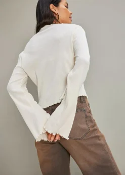 Rippshirt aus reiner Baumwolle