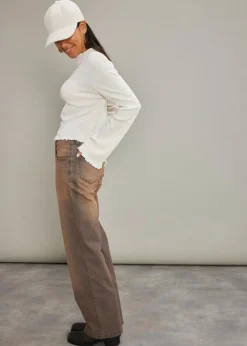 Rippshirt aus reiner Baumwolle