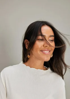 Rippshirt aus reiner Baumwolle