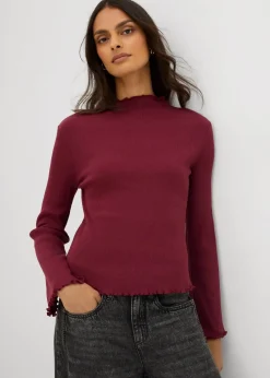 Rippshirt aus reiner Baumwolle