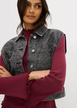 Rippshirt aus reiner Baumwolle