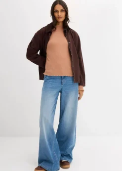 Rippshirt aus reiner Baumwolle