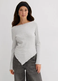 Rippshirt aus softem Viskose-Mix