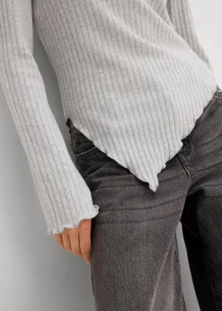 Rippshirt aus softem Viskose-Mix