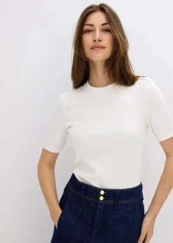 Rippshirt aus softem Viskose-Mix