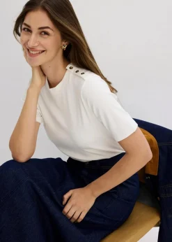 Rippshirt aus softem Viskose-Mix