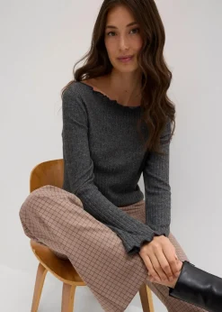 Rippshirt aus softem Viskose-Mix