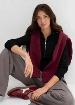 Rippshirt aus softem Viskose-Mix