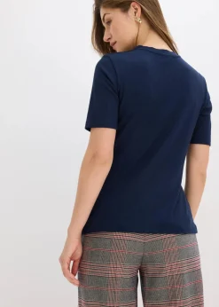 Rippshirt aus softem Viskose-Mix