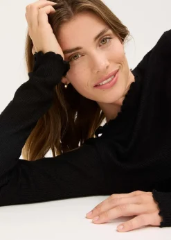 Rippshirt aus Viskose-Mix