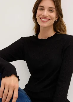 Rippshirt aus Viskose-Mix