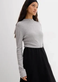 Rippshirt aus Viskose-Mix