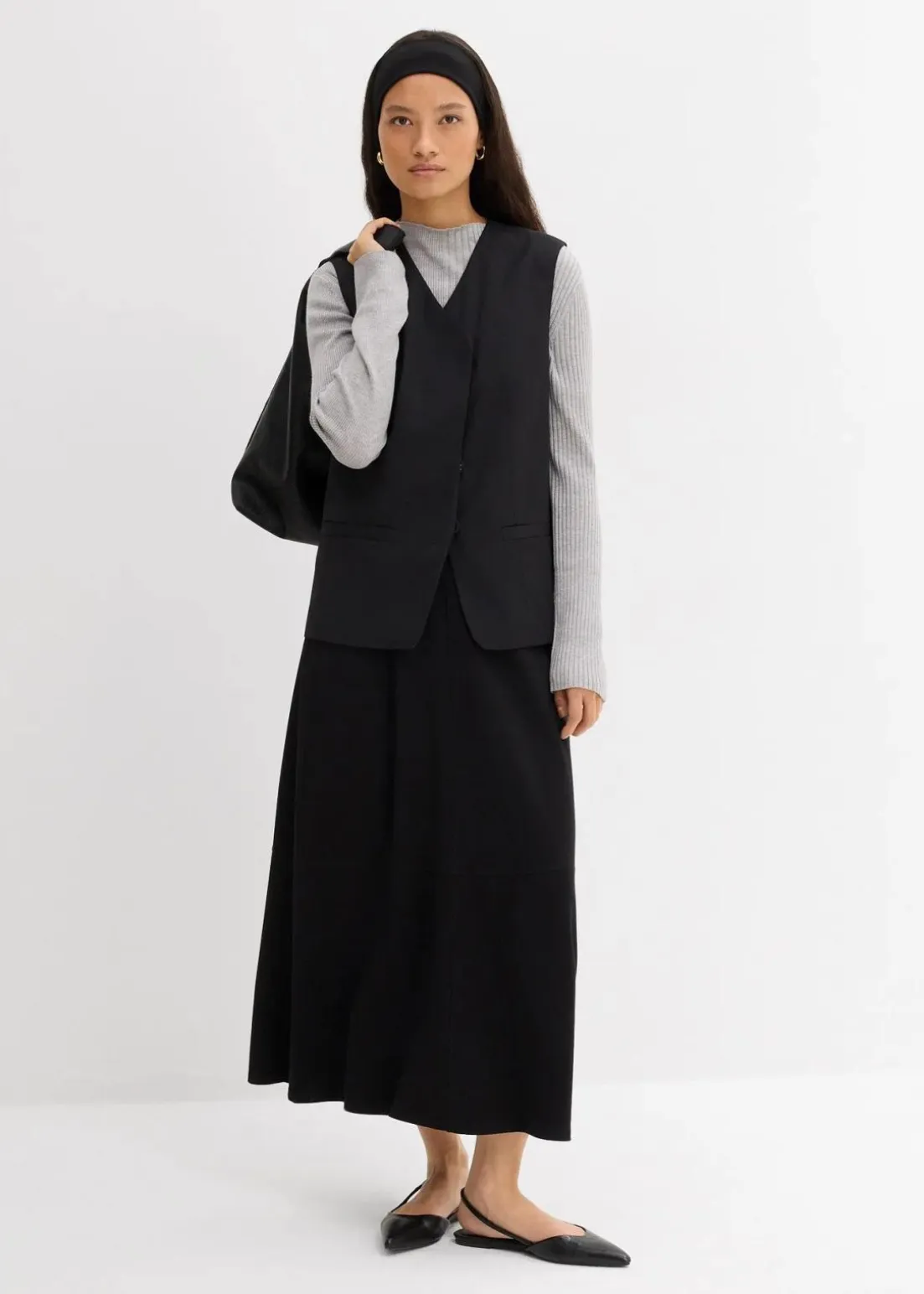 Rippshirt aus Viskose-Mix