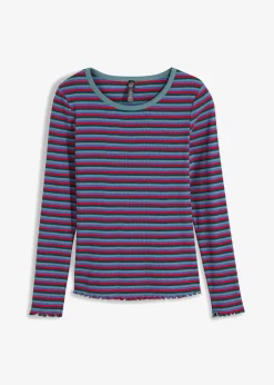 Rippshirt gestreift aus Bio-Baumwolle