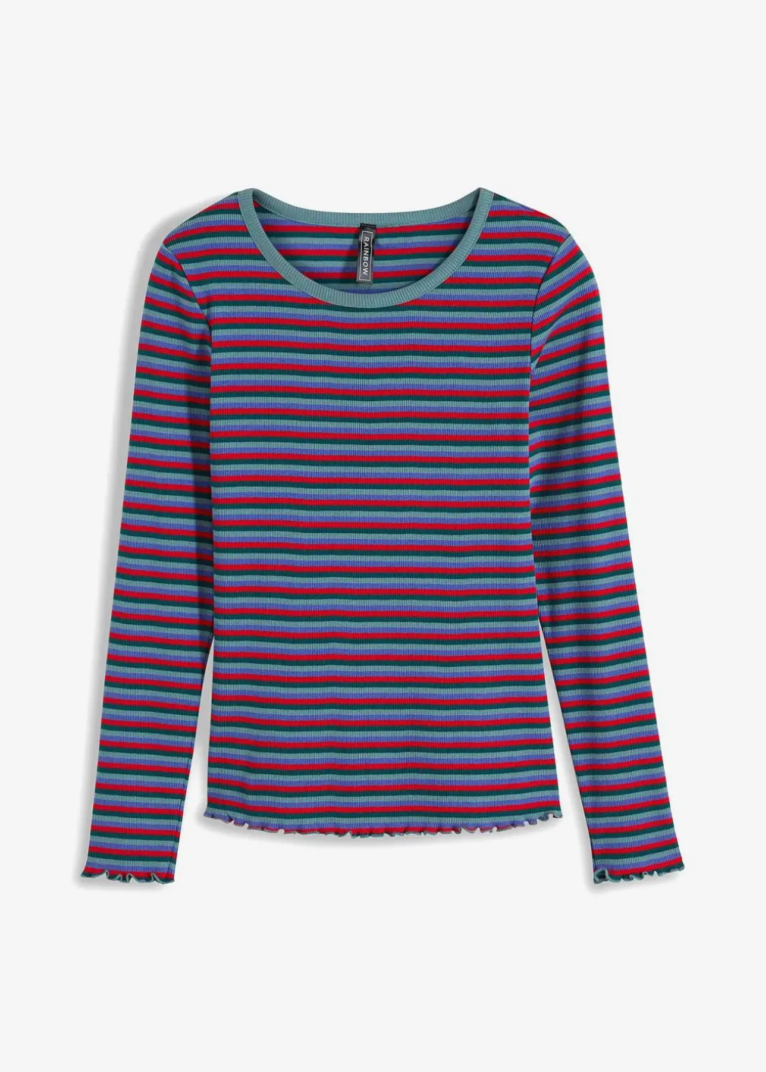 Rippshirt gestreift aus Bio-Baumwolle