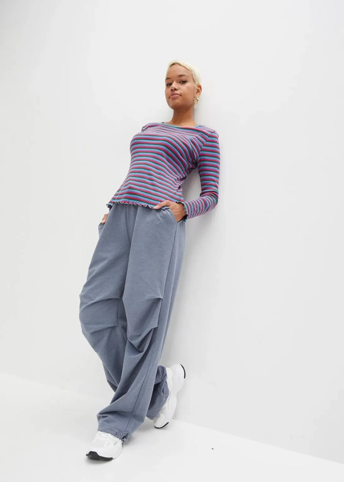 Rippshirt gestreift aus Bio-Baumwolle