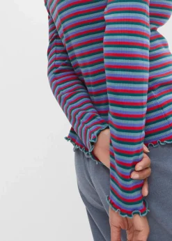Rippshirt gestreift aus Bio-Baumwolle