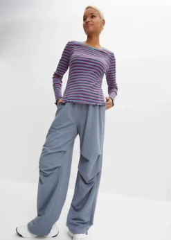 Rippshirt gestreift aus Bio-Baumwolle