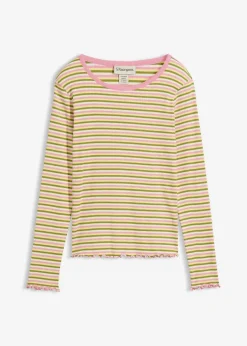 Rippshirt gestreift aus Bio-Baumwolle