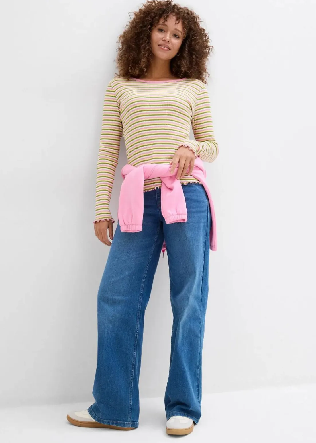 Rippshirt gestreift aus Bio-Baumwolle