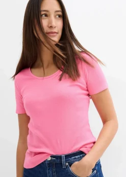 Rippshirt mit reiner Bio-Baumwolle (2er Pack)