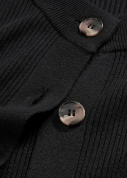 Ripp-Strickjacke in Viskose-Mix