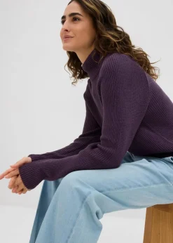 Rippstrickpullover aus reiner Bio-Baumwolle